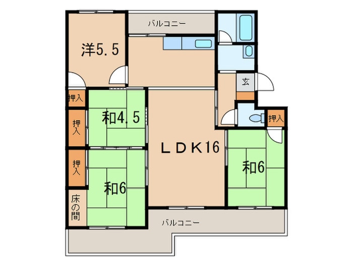 下和白団地(324)の物件間取画像