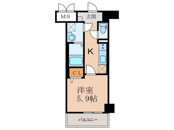 ムーンリバーJR久留米駅前の物件間取画像