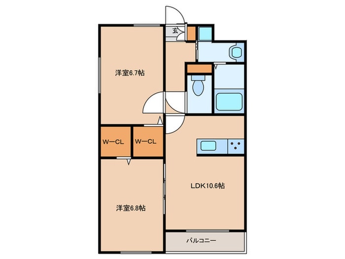 REI和白の物件間取画像