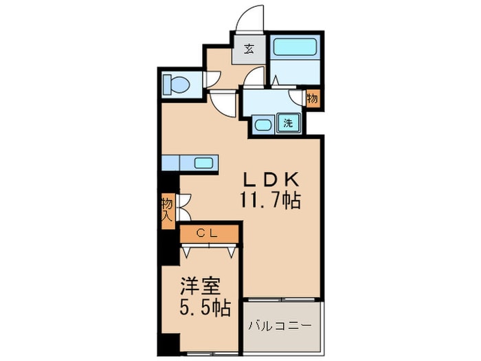 レジディア博多駅南の物件間取画像