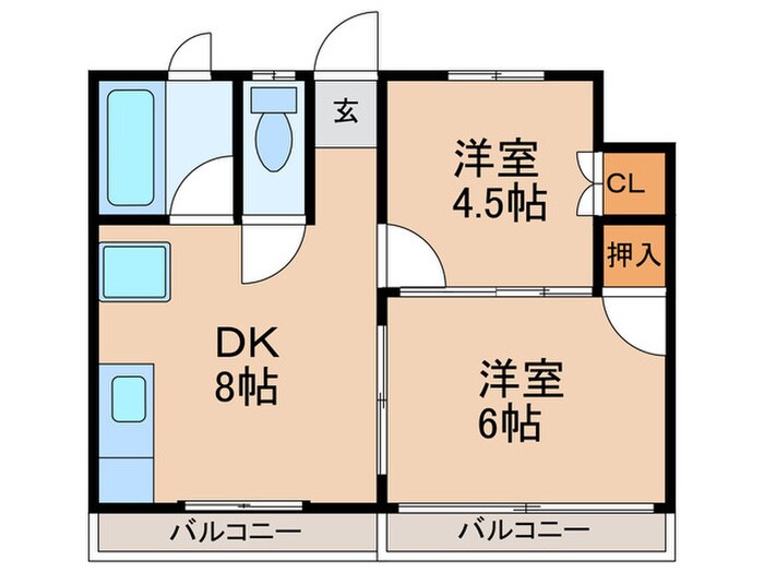 第一名山ビルの物件間取画像