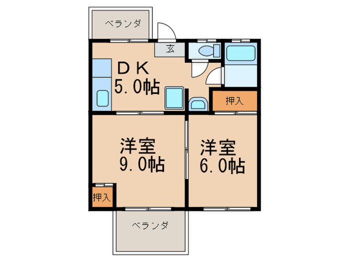 オ－リン６号ビルの物件間取画像