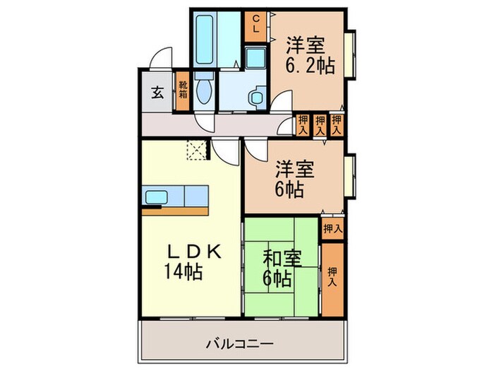 サンセベリア高宮の物件間取画像