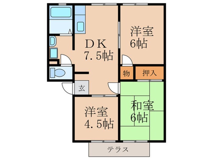 ウィンディアＫの物件間取画像