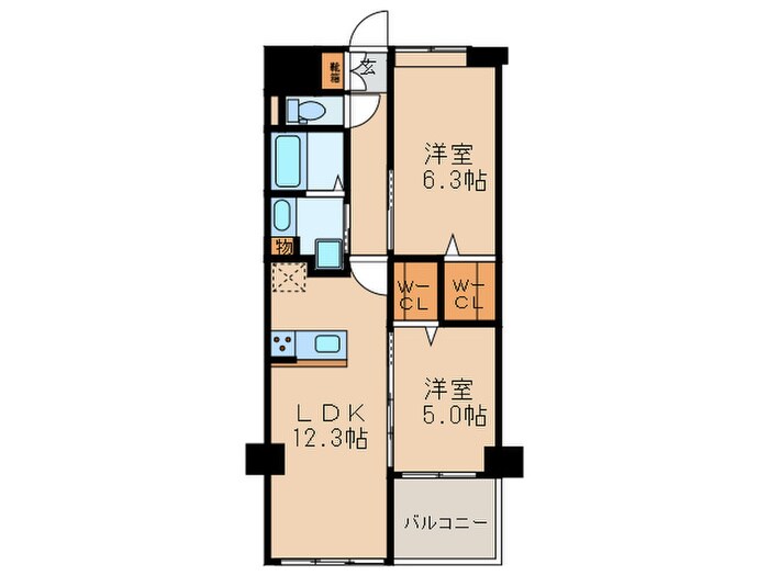 APエルテージ地行の物件間取画像