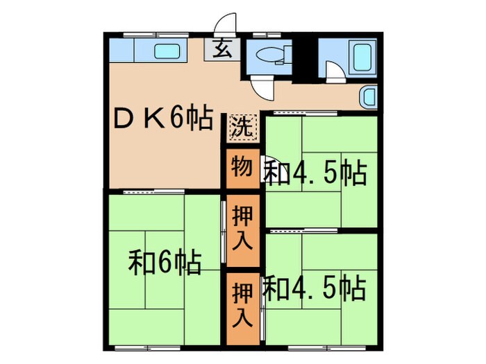 石田ハイツの物件間取画像