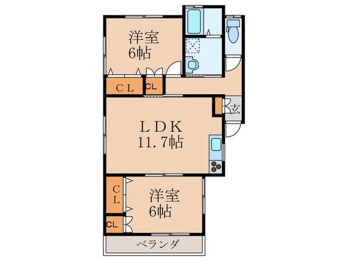 ピアチェ－レ高瀬の物件間取画像