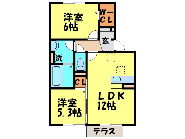 ウィットエブリＢ棟の物件間取画像