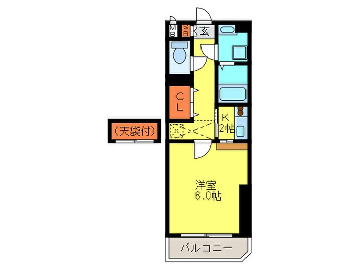 ルネス六本松の物件間取画像