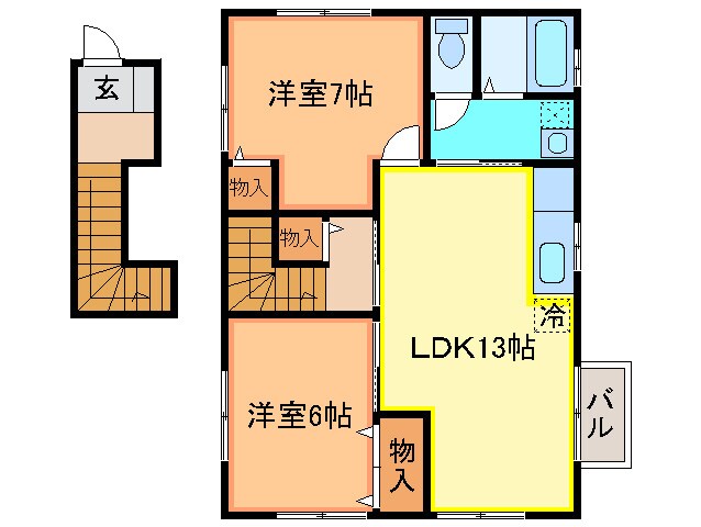 コーポ中山６の物件間取画像