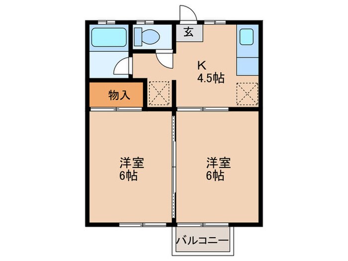 カリフォルニアⅡの物件間取画像