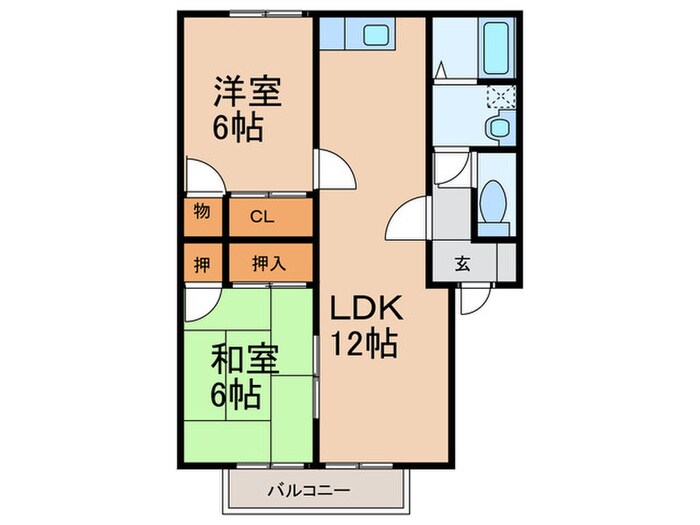 パ－クアベニュ－Ｄ棟の物件間取画像