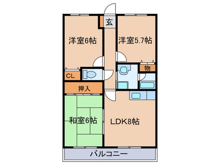 アークヒル久留米の物件間取画像