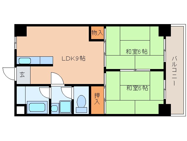 コ－ポヤナセの物件間取画像