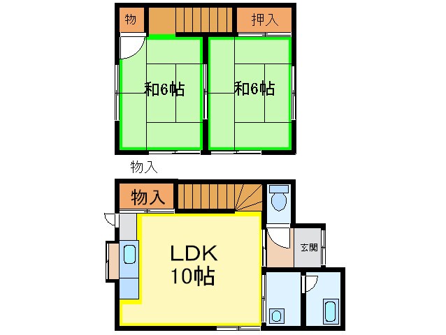 岩崎コ－ポの物件間取画像