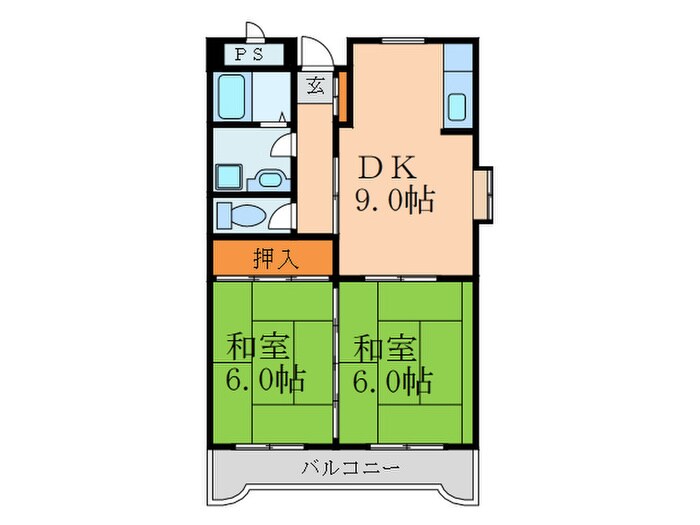 シャレード藤嶋の物件間取画像