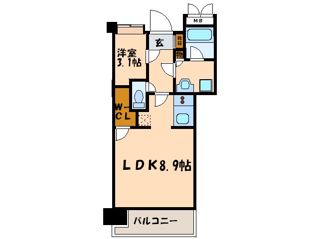 パ－クアクシス博多美野島の物件間取画像