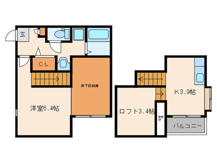 ペガ－ダ千早の物件間取画像