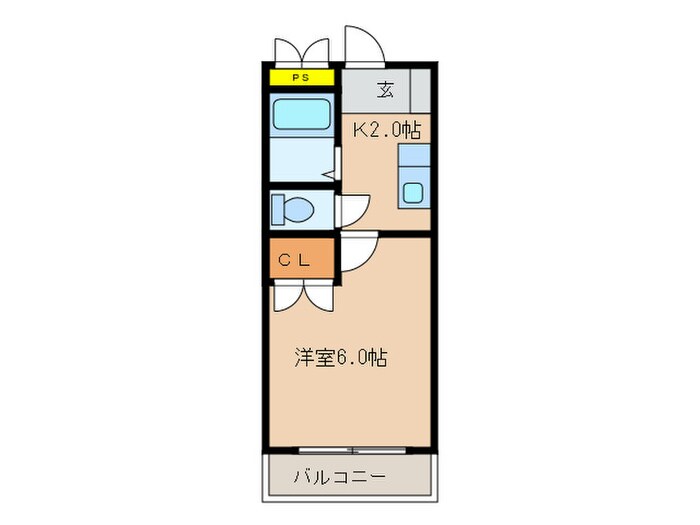 ウィング多々良の物件間取画像