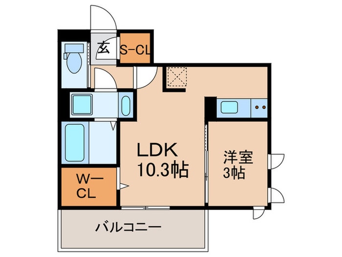 D-room竹下A棟の物件間取画像