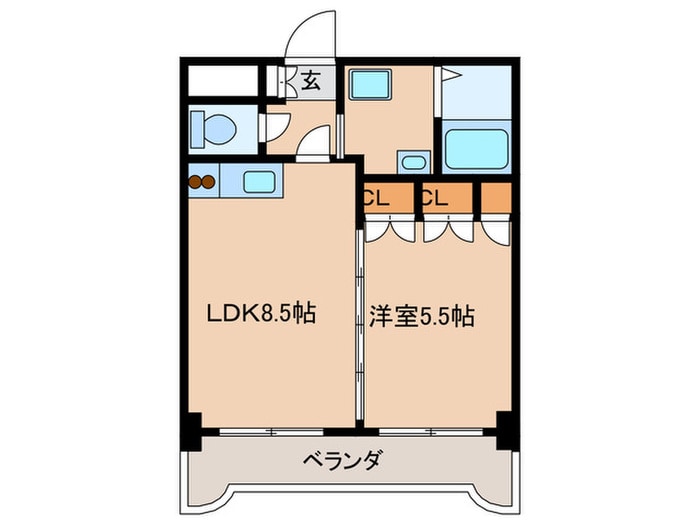 ロイヤルセンタ－ＢＬＤ ８０の物件間取画像