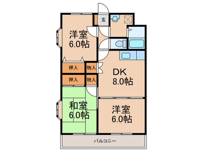 南風苑の物件間取画像