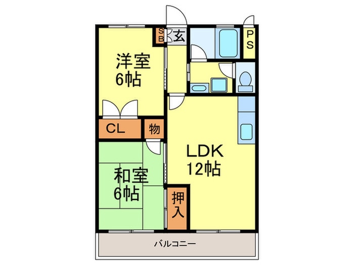 ビュークレスト那珂川の物件間取画像