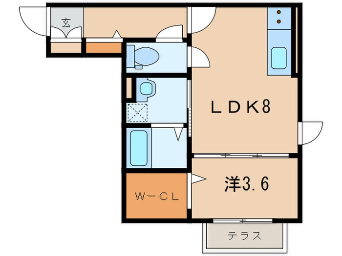 Polonia　Matsubara　A棟の物件間取画像