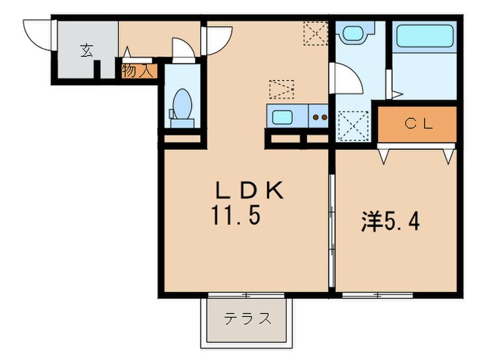 Polonia　Matsubara　A棟の物件間取画像