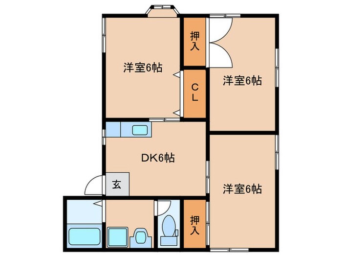 ハイツ小野の物件間取画像