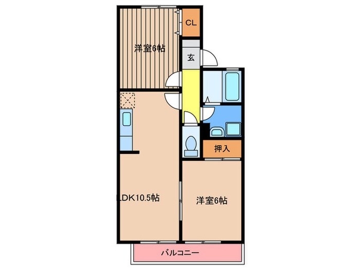 セジュール赤間の物件間取画像