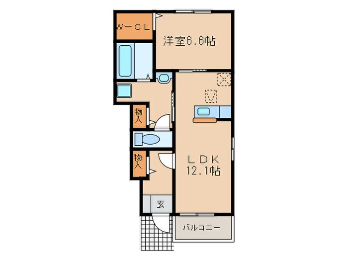 メゾンフルールⅡの物件間取画像