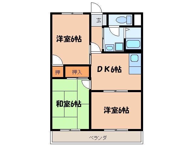 内野ハイツの物件間取画像