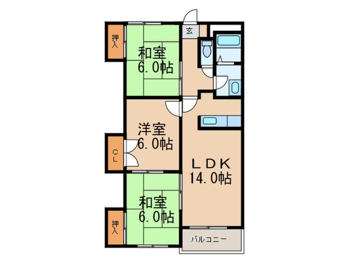 フォレスト多々良91の物件間取画像