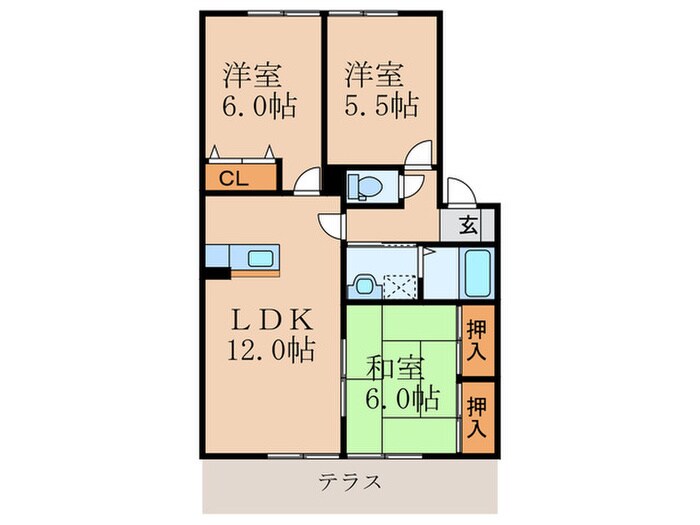 COCOみのるの物件間取画像