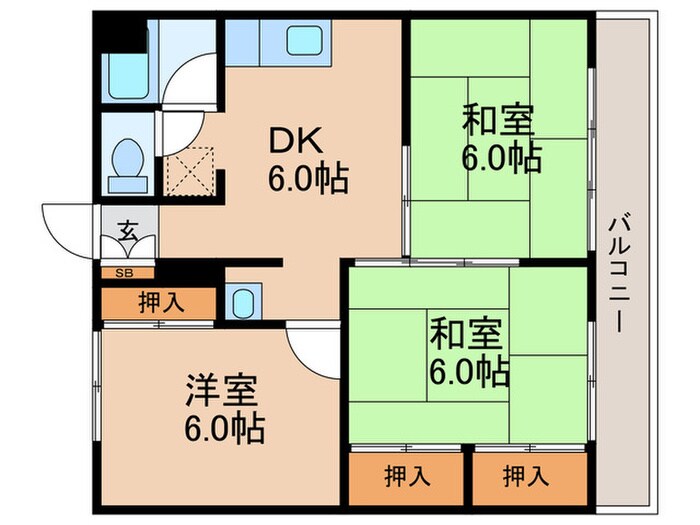 浜田ビルの物件間取画像