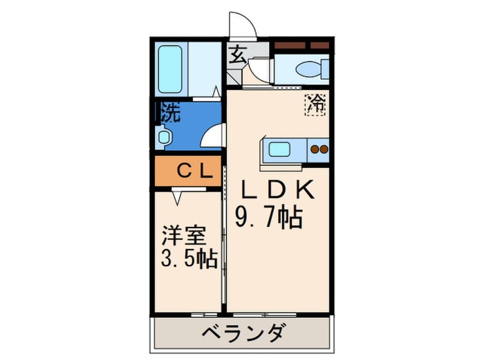 ニュ－上の原の物件間取画像