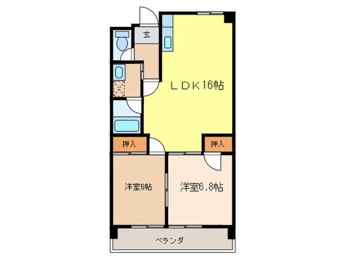 グリーンハイツ足立の物件間取画像