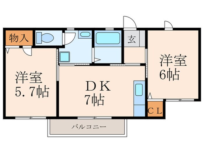 ディアス黒原の物件間取画像