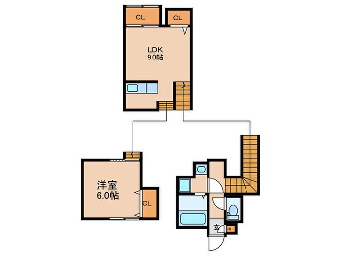 クラリスA棟の物件間取画像