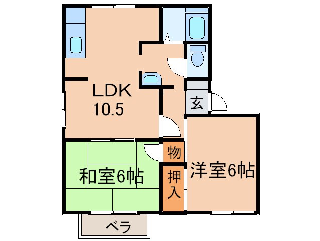 タウニイ光貞の物件間取画像