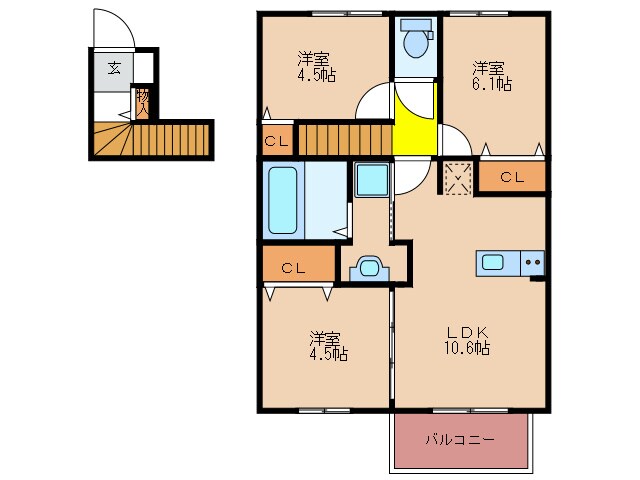 ルーシェリアフクマの物件間取画像