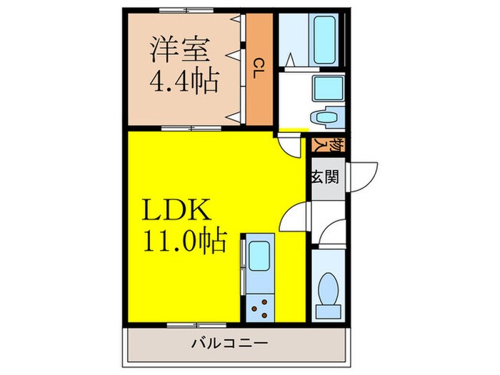 クローバーズ　フィールドの物件間取画像