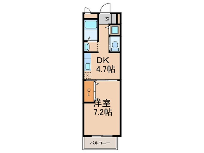 ラ・メール那珂の物件間取画像