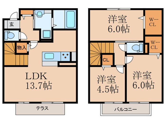 曰佐　藤様邸　Ⅰ棟の物件間取画像