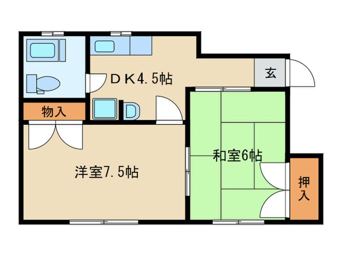 コーポ西公園の物件間取画像