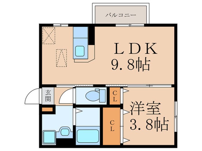 プラスラミチエ朽網の物件間取画像