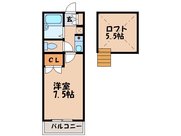 コスモパレスの物件間取画像