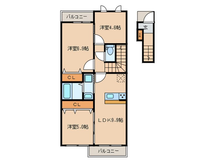 ヴェールフォンセ若久の物件間取画像
