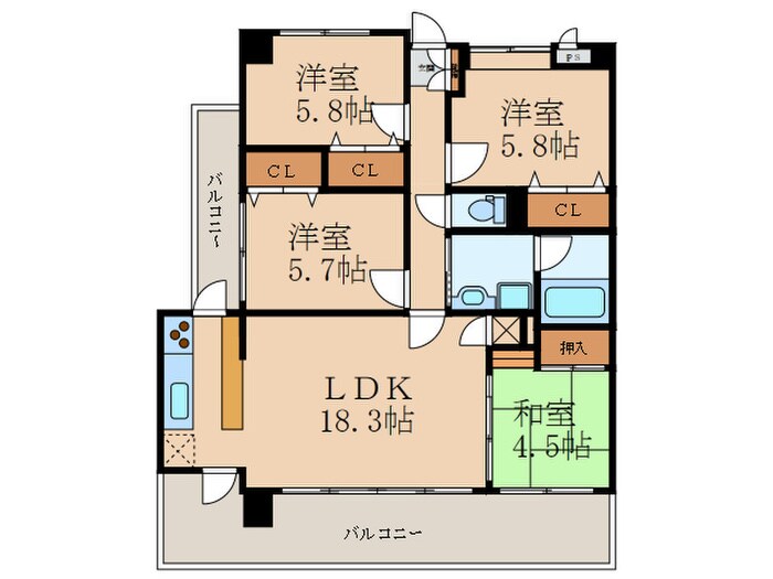 ＮｅｗＧａｅａ四季彩の丘Ａ棟の物件間取画像